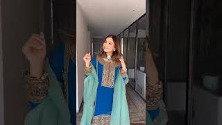 Stunner in blue outfit #viral #youtubeshorts #shortvideo #youtubepartner #fashion #makeup #wedding