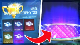 OPENING *50* NEW GOLDEN TROPHY 23' CRATES IN ROCKET LEAGUE!