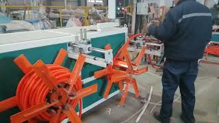 Single Wall PVC Corrugated Pipe Machine for Cable Threading