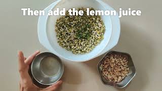 Sprouted Moong juice & Salad | Healthy snack | Amma's secrets