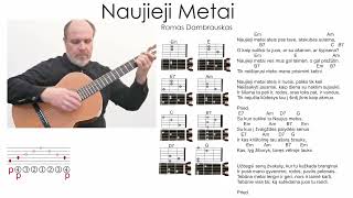 Naujieji metai - Akordai - Ritmas 🎸 Gitaros pamokos. Mokomės groti gitara!