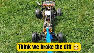 HPI Baja Zenoah 32cc Think we broke it 😬 Diff broke or something else?