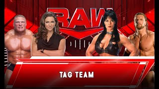 WWE 2K23 | Brock Lesnar & Stephanie McMahon vs Chyna & Triple H | Tag Team | Raw