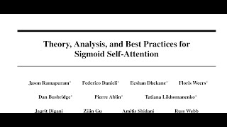 [QA] Theory, Analysis, and Best Practices for Sigmoid Self-Attention