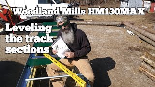 Woodland Mills HM130MAX Leveling the sawmill tracks. Northwind Garage  www.northwindgarage.com