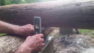 OFF GRID LOG CABIN BUILD #6 Scribe sill logs.