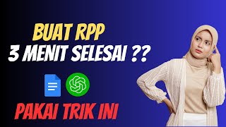 Cara Mudah Membuat RPP di Google Doc Memanfaatkan AI, 3 Menit Selesai !!