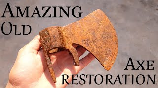 Antique and Very Rusted AXE Restoration