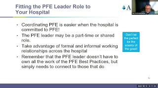 HQIC PFE LAN: Identifying/Supporting PFE Leader in Your Hospital