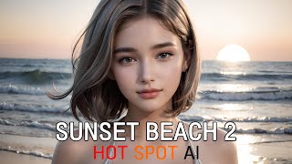 AI Art Lookbook 4K | Сансет Бич 2 | Купальники бикини | ИИ Красавица Девушка