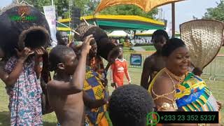 Asantehene's Silver Jubilee: Asanteman Queenmothers Mark FeedGhana In Stylish Kente Cloths @ Manhyia