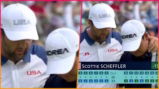 Moment Scottie Scheffler hugs emotional Tom Kim at 2024 Olympics as South Korean golf star fails to