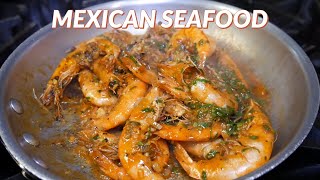 Shrimp Cucaracha and Octopus Cooked in Squid Ink | Mexican Seafood