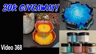 20K Subscribers GIVEAWAY/ Just Paint Pigments/ Flower Coasters/ Resin Bowls ENDED