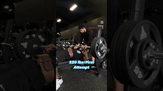 Accountability Vlog 16: Failing 320 lbs Bench #shorts #shortsfeed #gym #fyp #fypシ