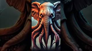 Introducing new species|| Ai creates Elephant-Octopus hybrid#aicreations #ytshorts #animals #fyp