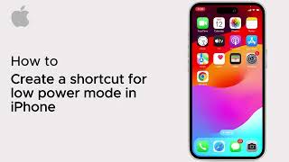 How to create a shortcut for low power mode in iPhone ( iOS ) 2025