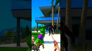 SPIDERMAN And HULk SAVE #spiderman #gta5 #freefire #shorts