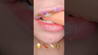 ASMR Satisfying Eating Emojis 🍦🌭🧸  #asmr #asmreating #satisfying