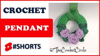 Simple crochet PENDANT | jewellery base piece #shorts 🍩 Crochet doughnut shape | lace yarn jewelry