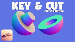 Simple Key & Cut for 3D Printing so parts fit together