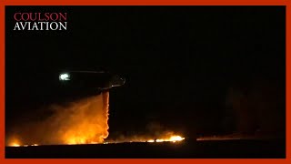 NIGHT WATER BOMBING  - Aerial Fire Fighting at Night