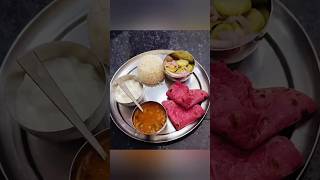 Delicious Lunch with beetroot chapati||• #youtubeshort