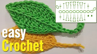 Crochet: How to Crochet a Simple Leaf. Free leaf pattern.