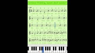 Schöner Frühling, komm doch wieder! / Text und Noten / Lied / Klavier #tutorial #piano #music