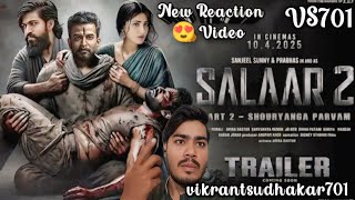 New Reaction 😍 Video 'Salar part 2 ' movie teaser /vikrantsudhakar701  #salaar2 #salaar2movie #vs701