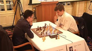 Attacking A Castled King!!! Magnus Carlsen Vs Fabiano Caruana - Blitz Chess 2014