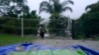 Backyard slip n slide fun, Toowoomba Australia 2010.