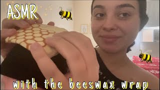 ASMR with beeswax wrap 🐝 (so tingly)