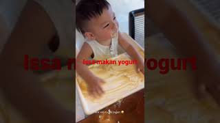 issa makan yoghurt lihat apa yang terjadi 😃😄#shorts#shortvideo#feedshorts#babyissa#nikitawilly#yfp