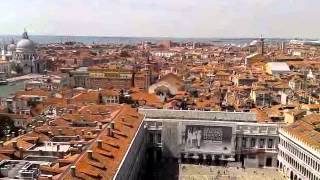 Panoramic View of Venice from Torre dell'Orologio at Piazza Di San Marco, Venice - Italy