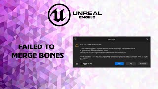 UE5 reimport из Blender. Убираем ошибку FAILED TO MERGE BONES