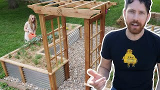 How to Make Metal and Cedar Garden Beds