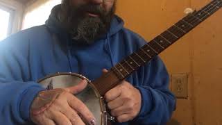 How to : clawhammer banjo chop , palm mute  and ... upstroke?