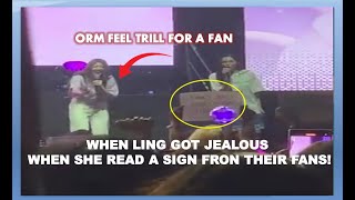 WHEN LING GOT JEALOUS WHEN SHE READ A SIGN FROM THEIR FANS!