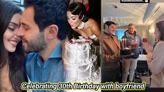 #handeerçel celebrating her birthday with #burakdeniz and her boyfriend shocked everyone