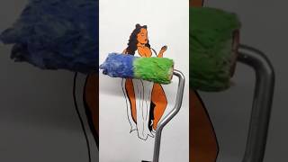 cute 🥰 girl 😜 satisfying #viral #drawing #trending #art #satisfying #cute #shorts