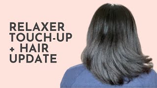 Relaxer Touch up + Hair Update | Healthy Relaxed Hair Journey Update