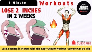 Lose 2 INCHES in 14 Days with this EASY CARDIO Workout - Anyone Can Do This By 5 Minute Workouts