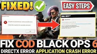 How to FIX COD Black Ops 6 DirectX Crashing Error