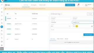 Làm thế nào chỉnh sửa thông tin khách hàng tại eTop POS?
