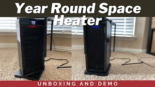 Unboxing and review of Personal Space Heater with Cool mode for year round use. With Remote