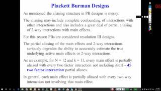 31 Plackett Burman Designs