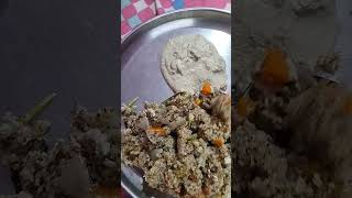 Eat in 15 Seconds Ragi Carrot Bath with peanut Chutney #4534