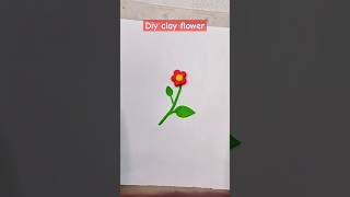 Easy flower ideas with clay😍#diy #handmade #craftideas #craft #diyhandmade #ytshorts #shorts