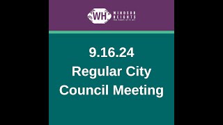 9.16.24 Regular Council Meeting